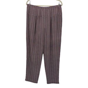 NYDJ Womens Small Pants Polka Dot Pull On Tapered Multicolor Blue Orange White